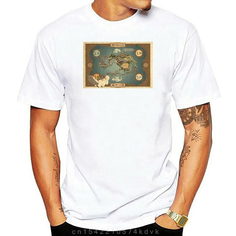 avatar the last airbender avatar map water earth f t shirt Designing 100% cotton Euro Size S-3xl Family Interesting Humor shirt