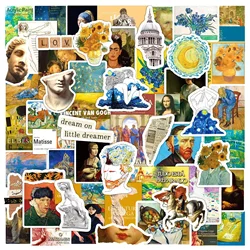 50/100PCS Aesthetic World Painting Artwork Stickers Van Gogh Art Graffiti Sticker DIY Notebook Laptop Waterproof Decal Kids Toy