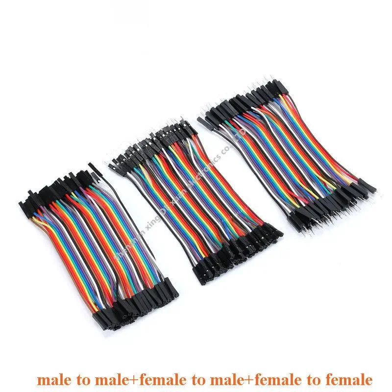 

120pcs 40P 10cm male to male, female to male, and female to female dupont cable connector breadboard jumper wires