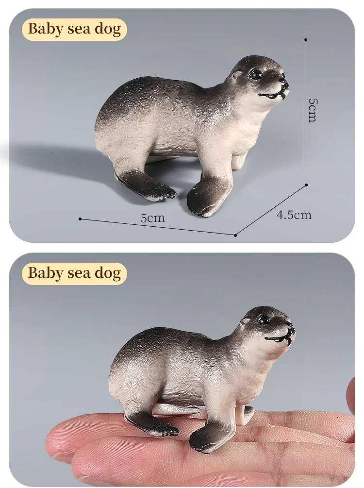 Simulations-Actionfiguren „Ozean, Meer, Leben, Tiere – Walross, Seekuh, Seelöwe, Lernspielzeug für Kinder, Marine-Modell-Kollektion – Detail 11