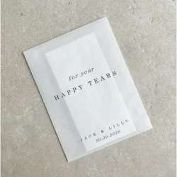 Any Design Personalised Wedding Tissue Packs | Personalised Wedding Confetti Packs | Happy Tears | Confetti Packs | Tissue Packe