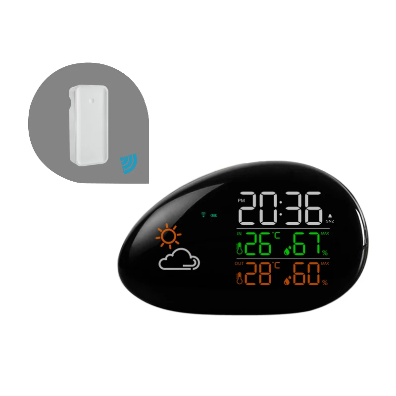 Led Humidity and Temperature Meter Weather Forecast  and Snooze Wireless Calendar Thermometer Hygrometer Weather Station