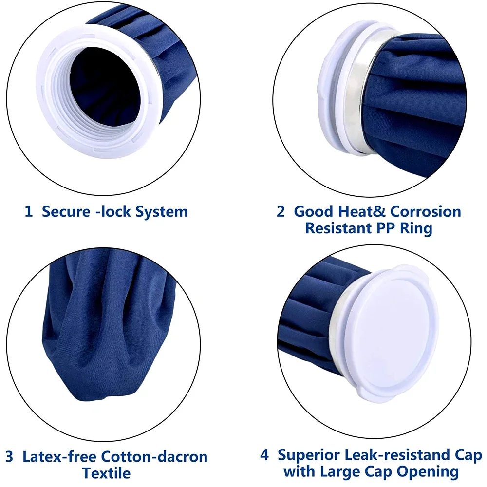 1PCS Ice Pack Bags Reusable for Injuries,Ice Bag Fixed Blet Bandage Hot Water Bag Hot Cold Therapy for Pain Relief, 6/9/11 Inch image 3