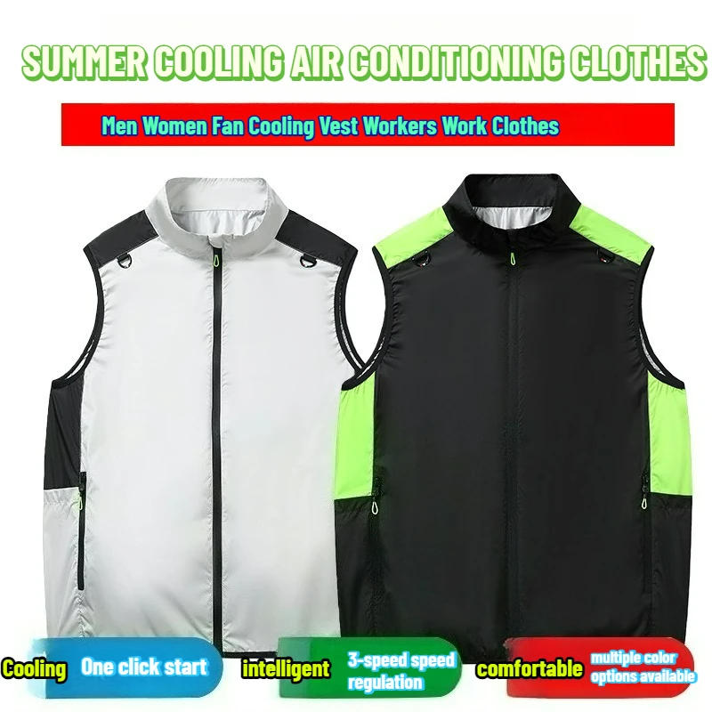 

Летняя мужская жилетка с USB-охлаждением, электрическая охлаждающая безрукавка для улицы, рыбалки, работы