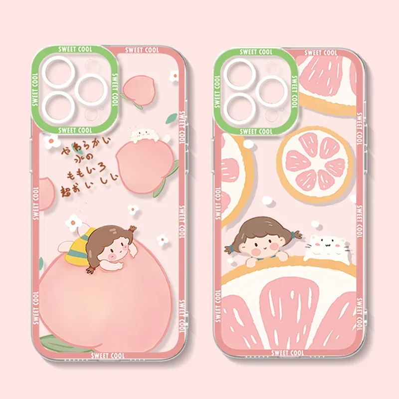 Little Bear and Sheep Case for Samsung Galaxy A04 A04S A04E A14 A34 A54 A13 A23 A33 A53 A73 A13 A51 A71 A12 A22 5G Clear Cover