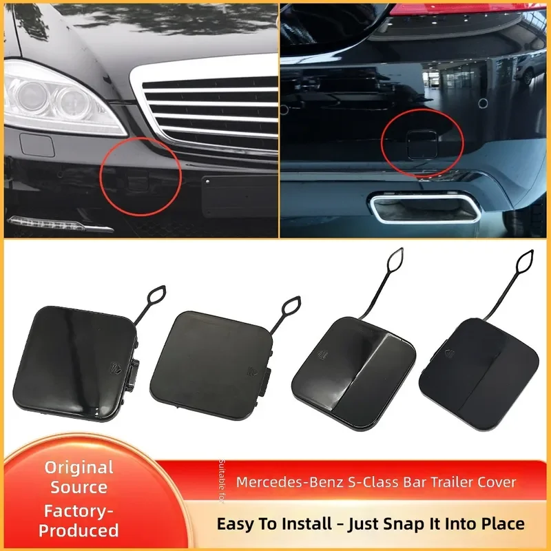 For Mercedes Benz S Class W221 2009-2013 Front Rear Bumper Tow Hook Cover Trailer Eye Cap