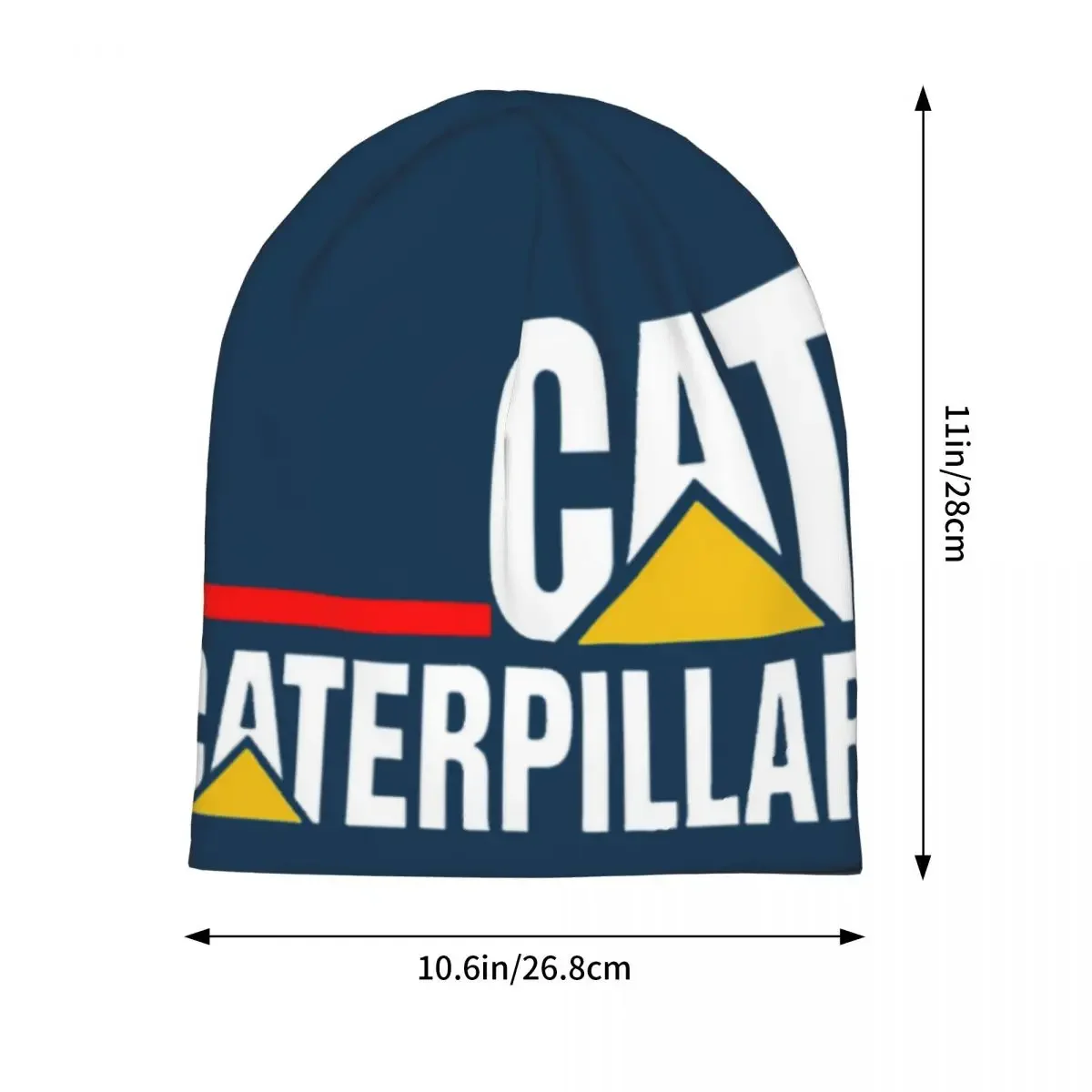 Cat-caterpillar Logo Warm Knitted Cap Hip Hop Bonnet Hat Autumn Winter Outdoor Beanies Hats for Men Women Adult