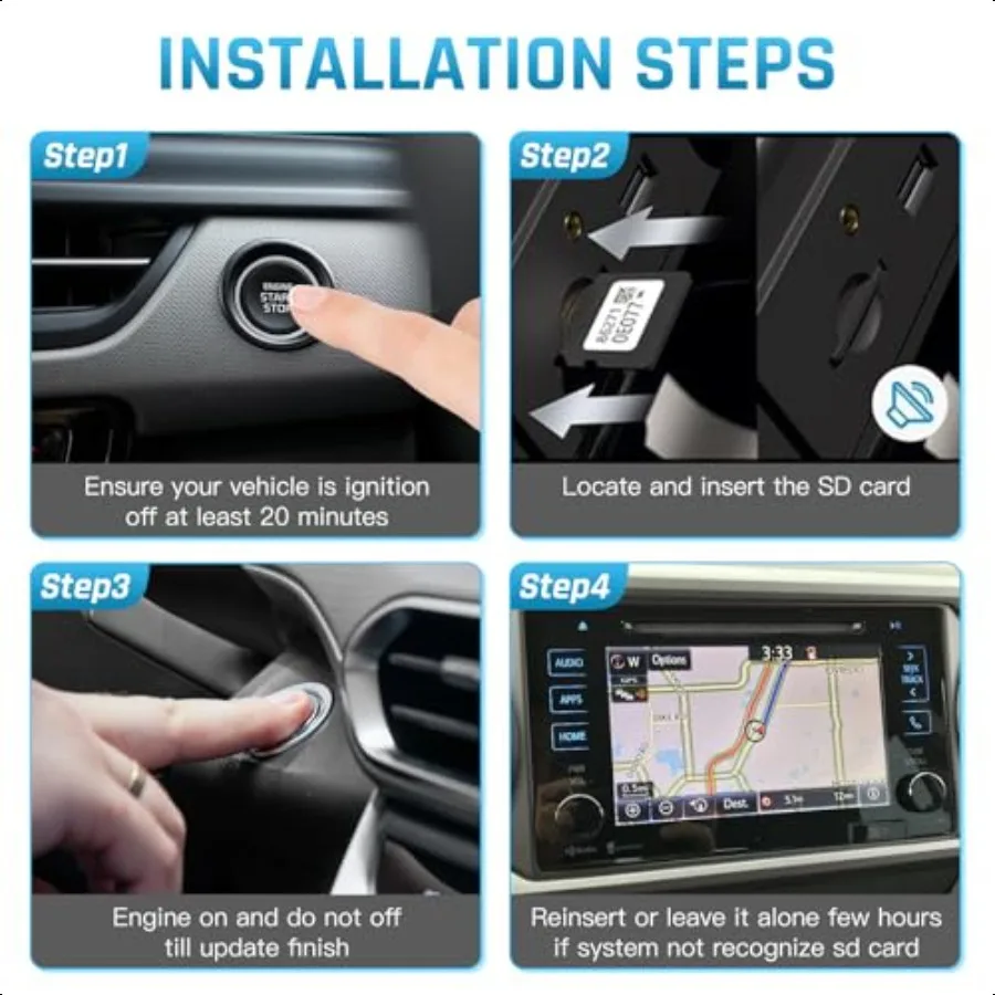تحديث بطاقة SD للملاحة 2025 862710E077 ملحقات الخريطة المتوافقة مع 4 عداء أفالون كامري كورولا هايلاندر بريوس سيكويا S #4