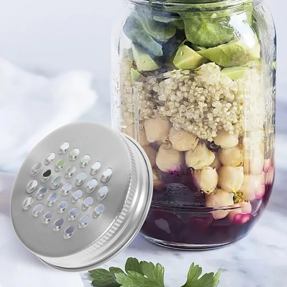 Durable Multipurpose Mason Jar Grater Lid Reusable Grater Cover Cheese Grating Lid Narrow Mouth Jar Covers