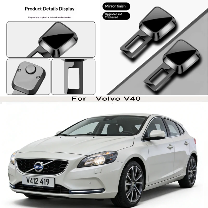 

for Volvo V40 Car Seat Belt Clip Extender Safety Seatbelt Lock Buckle Plug Thick Insert Socket Extender Safety Buckle