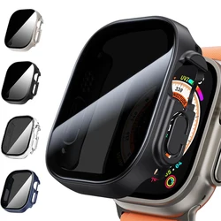 Protetor de Tela para Apple Watch, Ultra Case, Anti-Spy Cover, Vidro Temperado, 49mm, 44mm, 40mm, 45mm, 41mm, iWatch Series 8, 9, SE, 7, 6, 5, 4