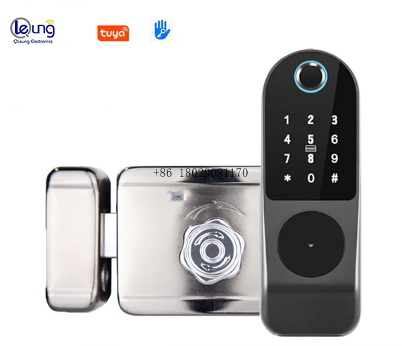 

Fingerprint Password Card Key Smart WiFi TTLock Home Door Lock High Security Tuya APP Remote Control Rim Locks