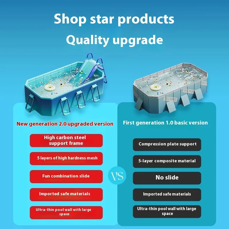 Piscina inflável livre para crianças, piscina familiar grande ao ar livre, sem necessidade de instalação, pronta para usar