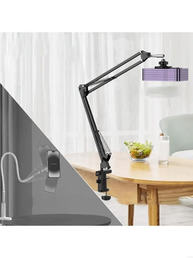 Micófono metal liviano Boom BoM Mic Mic Stand Ajustable Reach y Secure Cinbour C para transmitir y podcasting