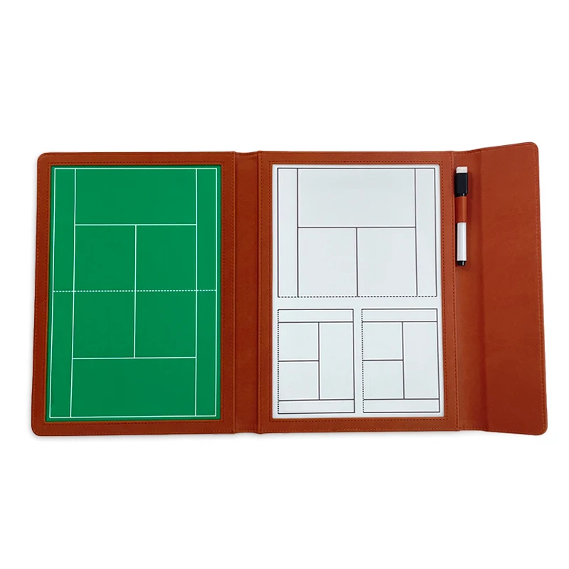 Tennis Coach Tactics Board Double-sided magnetic writable erasable game Training folding portable strategy board 12.6×9.6in