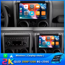 Android 14 Car Radio For Jeep Wrangler Unlimited 3 JK 2008 2009 2010 Navigation GPS Multimedia Video Player Stereo Carplay Auto
