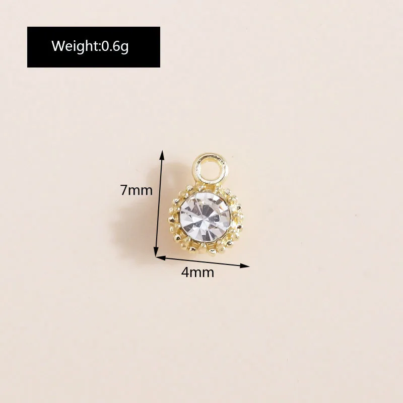 8 Stück süßer vergoldeter Kristall-Mond-Stern-Charm für DIY-Schmuckherstellung, handgefertigter Ohrring-Halsketten-Anhänger – Detail 9