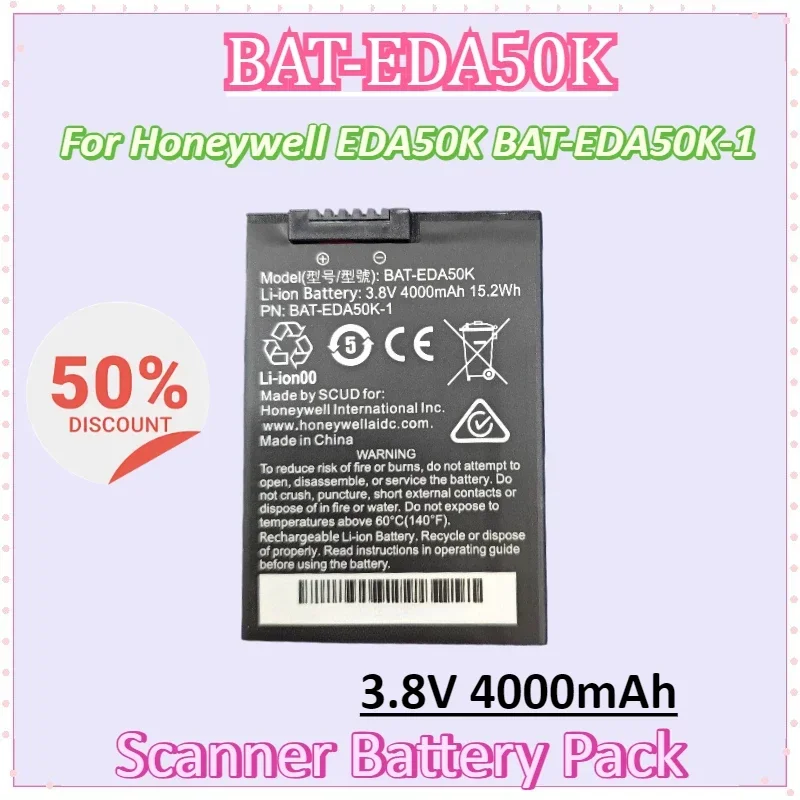 

BAT-EDA50K 3.8V 4000mAh High Quality Scanner Battery Pack for Honeywell EDA50K BAT-EDA50K-1 Rechargeable Lithium-ion Batteries