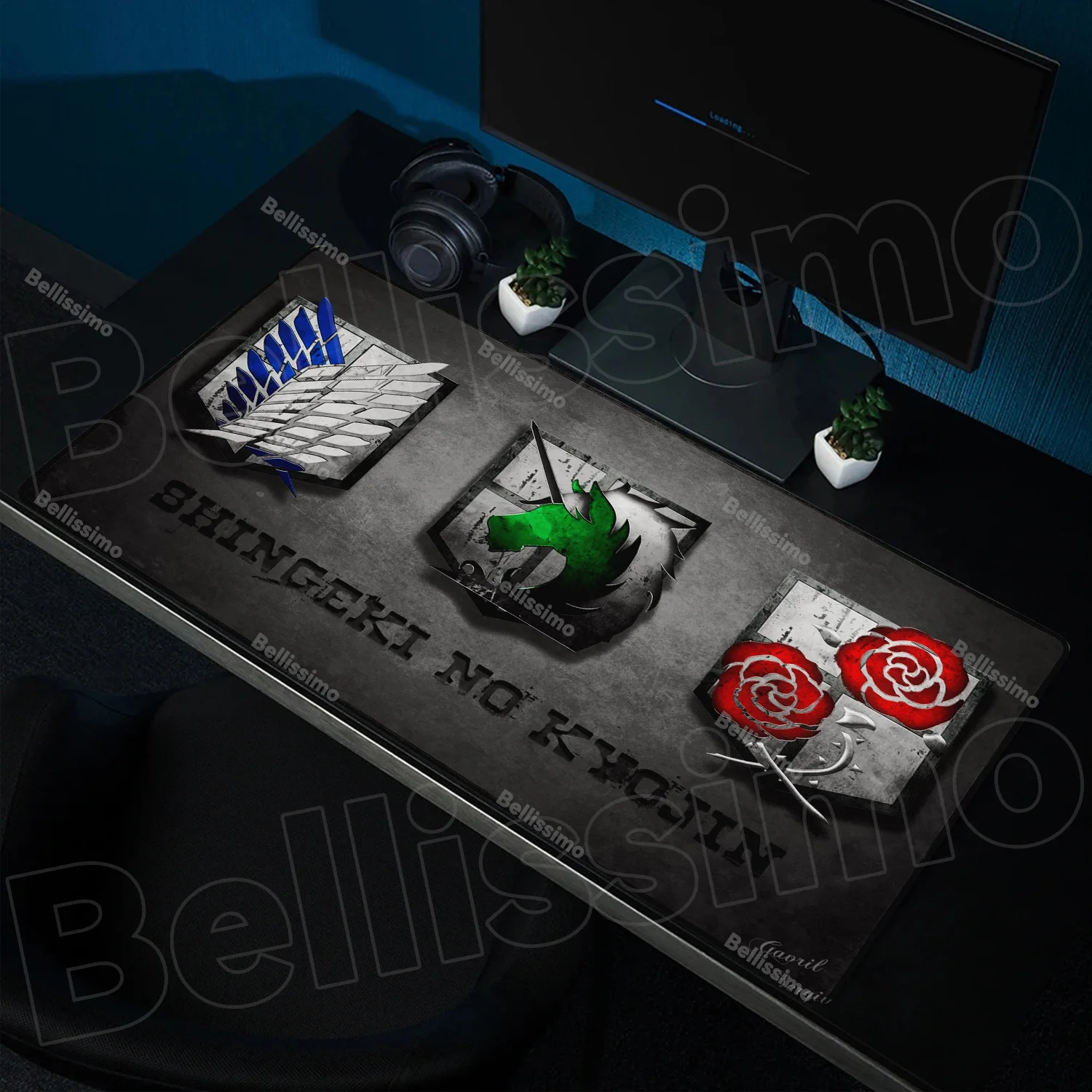 

Gamer Laptop Keyboard Mouse Mats Carpet Attack on Titan Anime Large Lock Edge Mouse Pad Computer Mousepad XXL S Gaming Padmouse