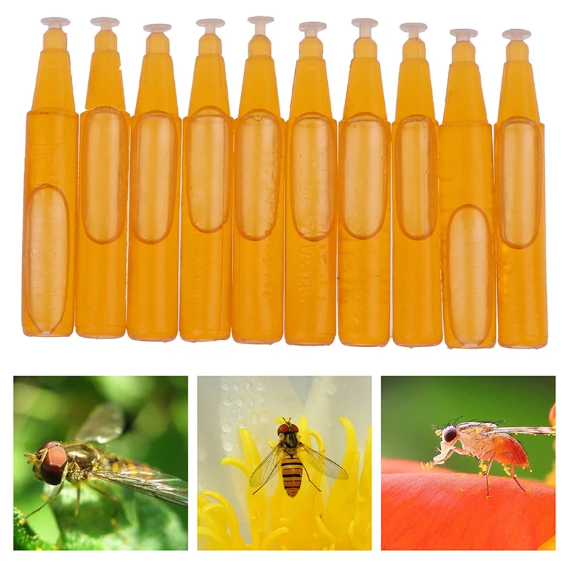 10pcs Outdoor Fly Traps 10ml Attractant Wasp Trap Catcher  Bee Mosquito Trap Fly Fruit Insect Attracting Traps For Garden