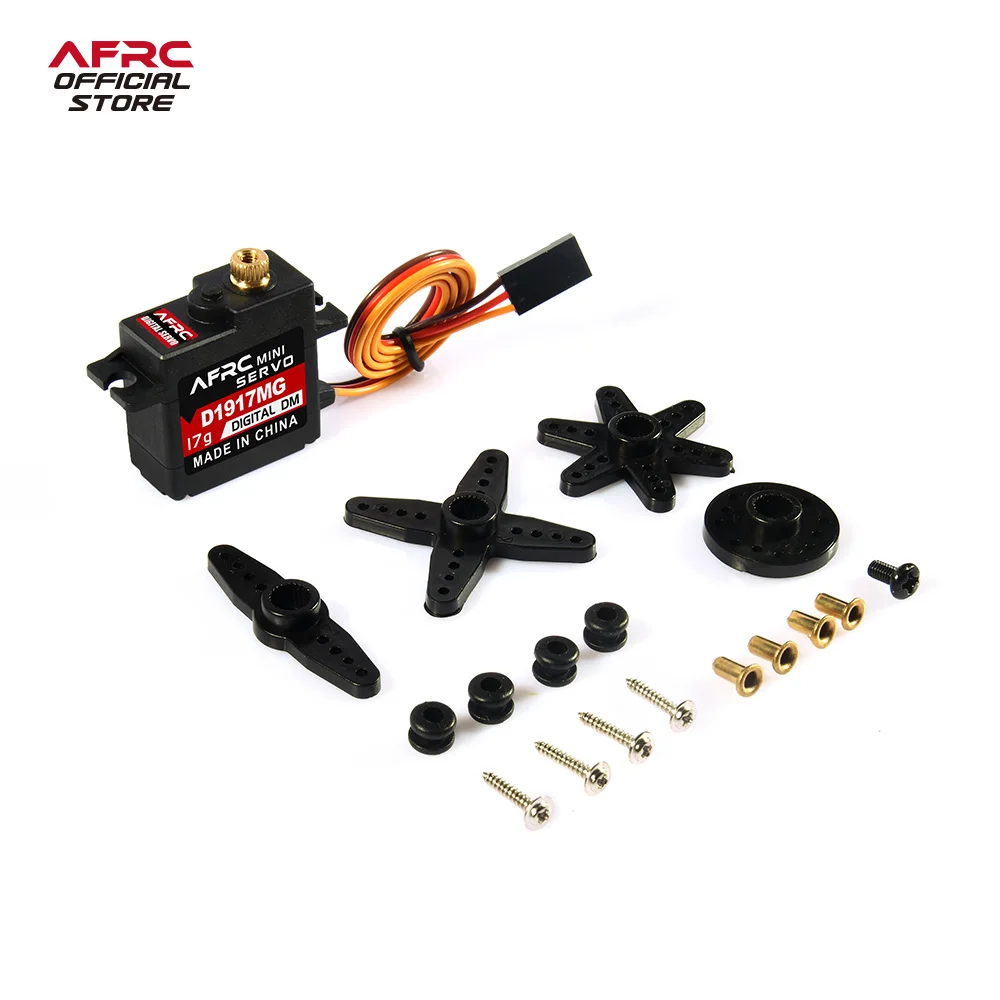 

AFRC 3.7kg Mini Metal Gear Digital Servo D1917MG 17g 1-2PCS For 1/16 1/18 1/24 RC Cars Fixed Wing DIY Assembly Upgrading