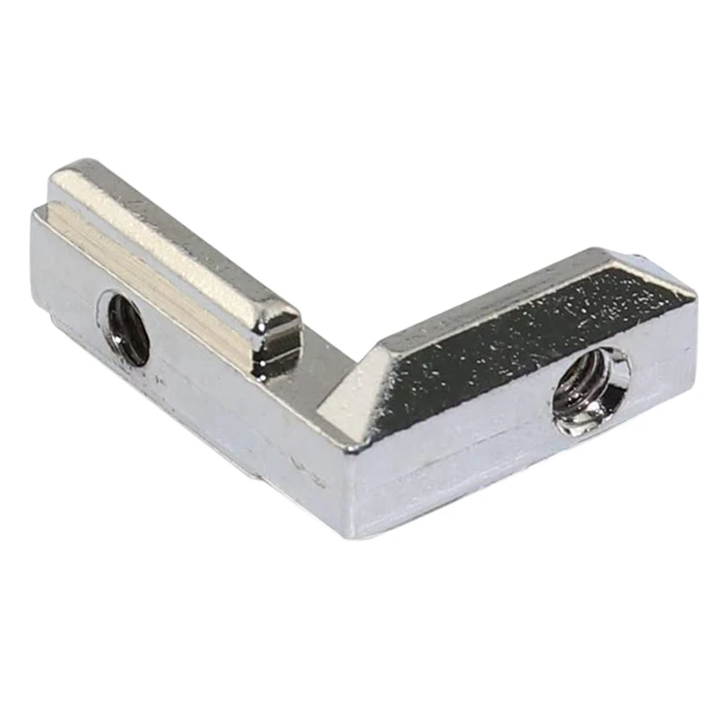 Joint de connecteur d'angle intérieur en forme de L, fente en T, profilé d'extrusion d'aluminium, fente de la série 100, 6mm, 2020 pièces