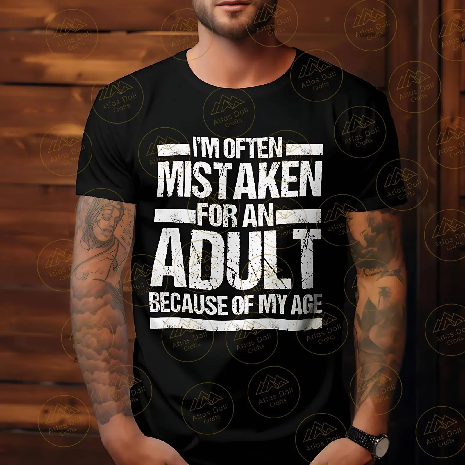 I'm Often Mistaken For An Adult Because Of My Age Funny Sarcastic T Shirt Adulting Humor Casual  vintage Washed