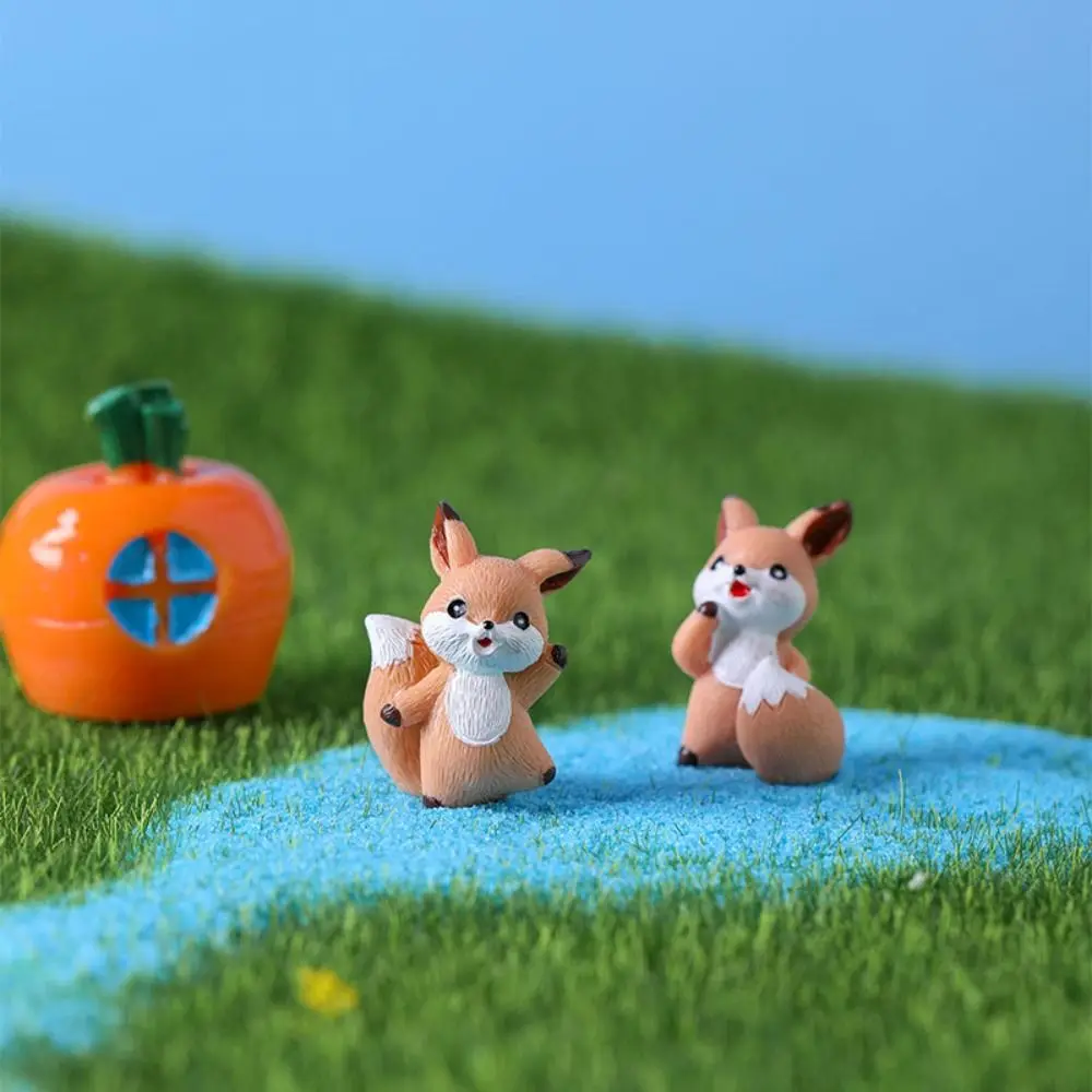 Mini Statue d'Animal de Dessin Animé, Miniature, Mignon, Artisanat en Résine, Micro Paysage, Mousse, Décoration de user inage