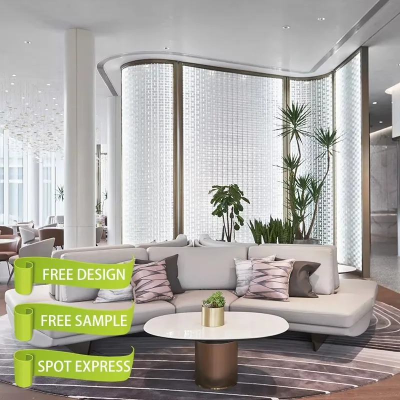 Parede de bloco de vidro com padrão de gelo transparente moderno – Design dupla face sustentável