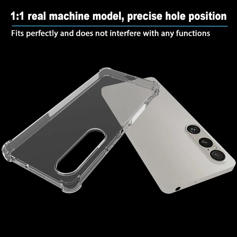 Case For Sony Xperia 5 10 1 VII VI V IV III II Transparent Protective Cover Four Corners Shockproof Bumper Coque Fundas view 3