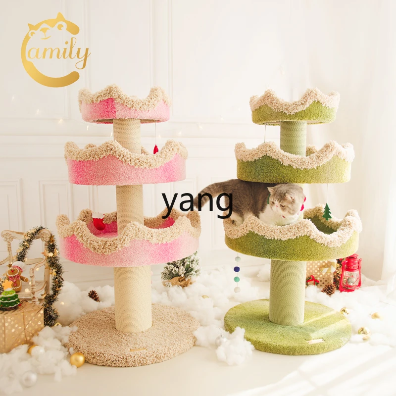 ZL wishing fountain cat climbing frame tree cat nest scratching board integrated cat scratching pillar supplies