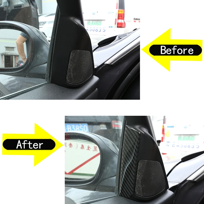 For 2005-2012 Bmw 3 Series Inner A-Pillar Decorative Strips Adhesive-Type Real Carbon Fiber (Soft) Car Interior Accessories