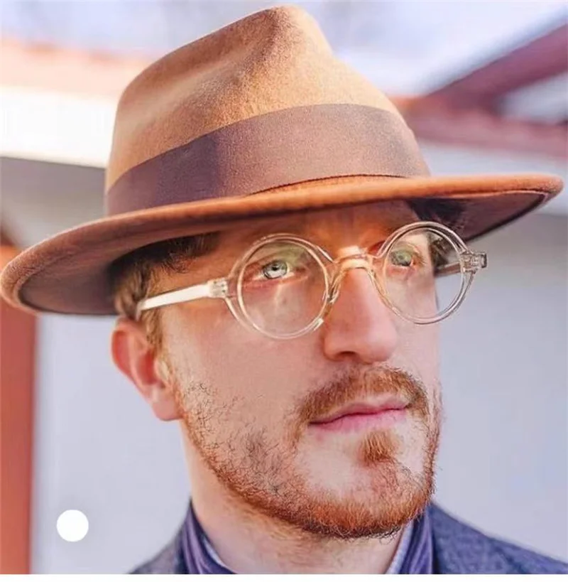 Fashion Acetate Glasses Frame Men Vintage Plate Small Face Round Eyeglasses Full Frames Women Circle Spectacles Designer Eyewear image 3