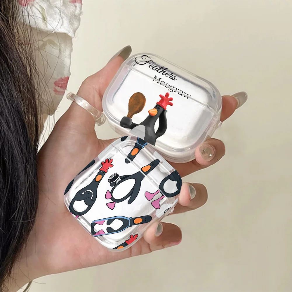 Cartoon W-Wallaces Gromits durchscheinende Silikonhülle für Airpods 4 3 Pro 2 1 kabellose Kopfhörer Pro2 Schutzhüllen