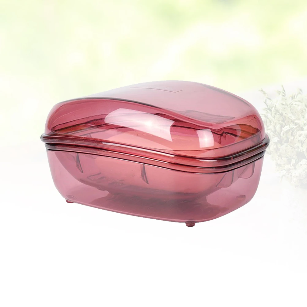 

Plastic Soap Box Waterproof Seal Soap Container Slotted Drainer Bathroom Storage Case with Lid for Home Shower Outdoor Travel