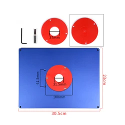 Router Table Insert Plate, Aluminum Router Plate for Woodworking Table Saw Multifunctional Trimmer Engraving Machine