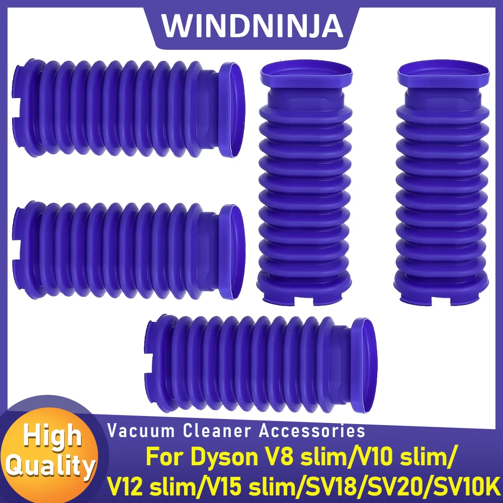 Für Dyson Staubsauger V8 Slim V10 Slim V12 Slim SV18 SV20 SV10K Blauer Schlauch Zubehör 5-teiliger Rollen-Saugkopf Schlauchteile