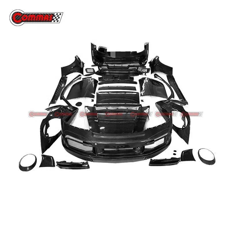 Facelift TC Style Car Side Fenders Front Bumper Rear Bumpers Wide Body Kit For Porsche 911 992 Dry Carbon Fiber Bodykit