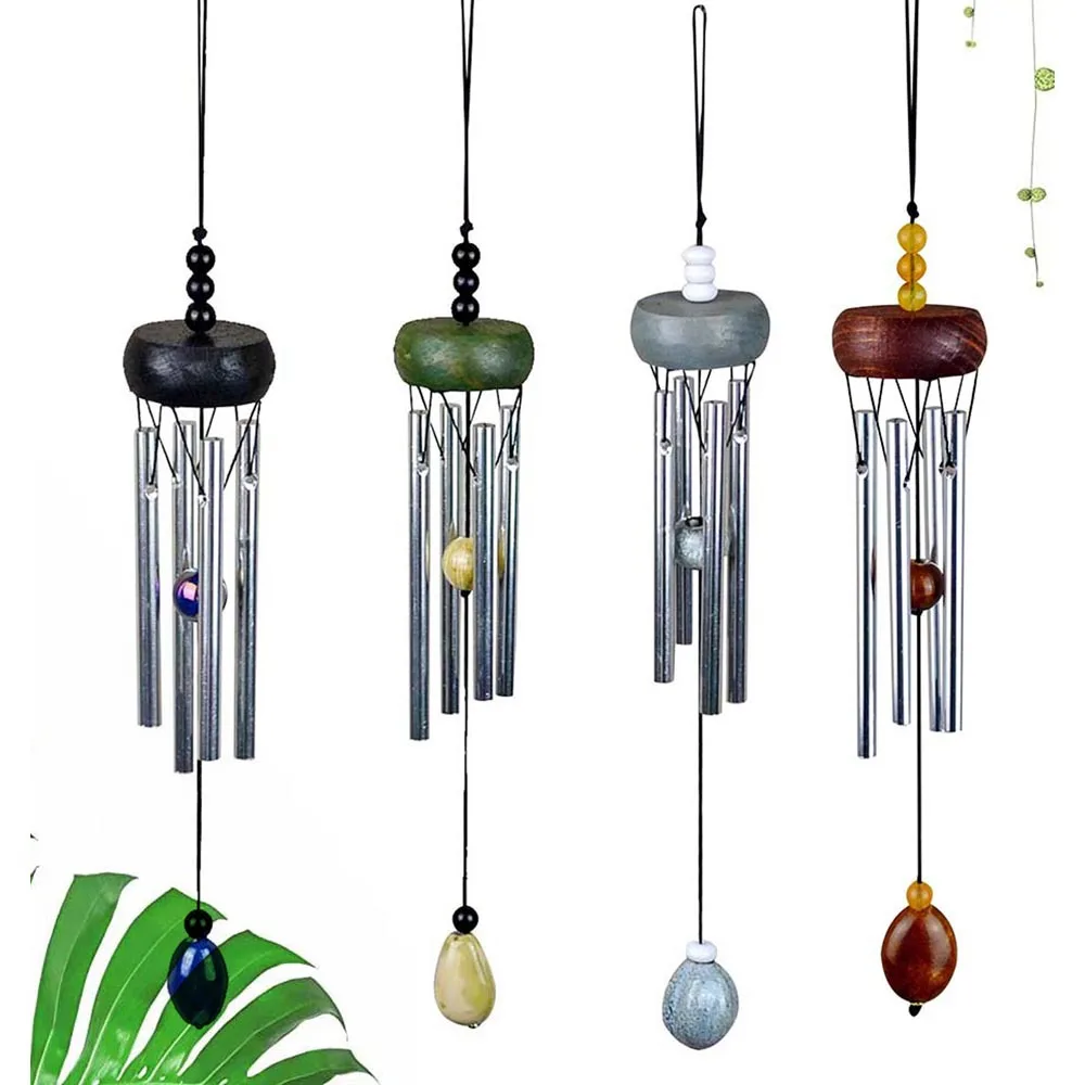 Mini Solid Wood Metal Solid Aluminum Tube Wind Chime Pendant Bedroom Bedside Car Decoration Pendant Graduation Season Gift