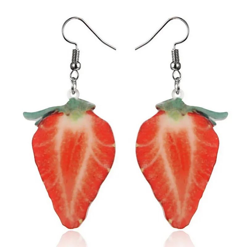

Earrings Creative Small Fresh Simple Fruit Jewelry Selling Ear Stud Cute Demon Slayer Jewelry for Women Korean Version of Fruit