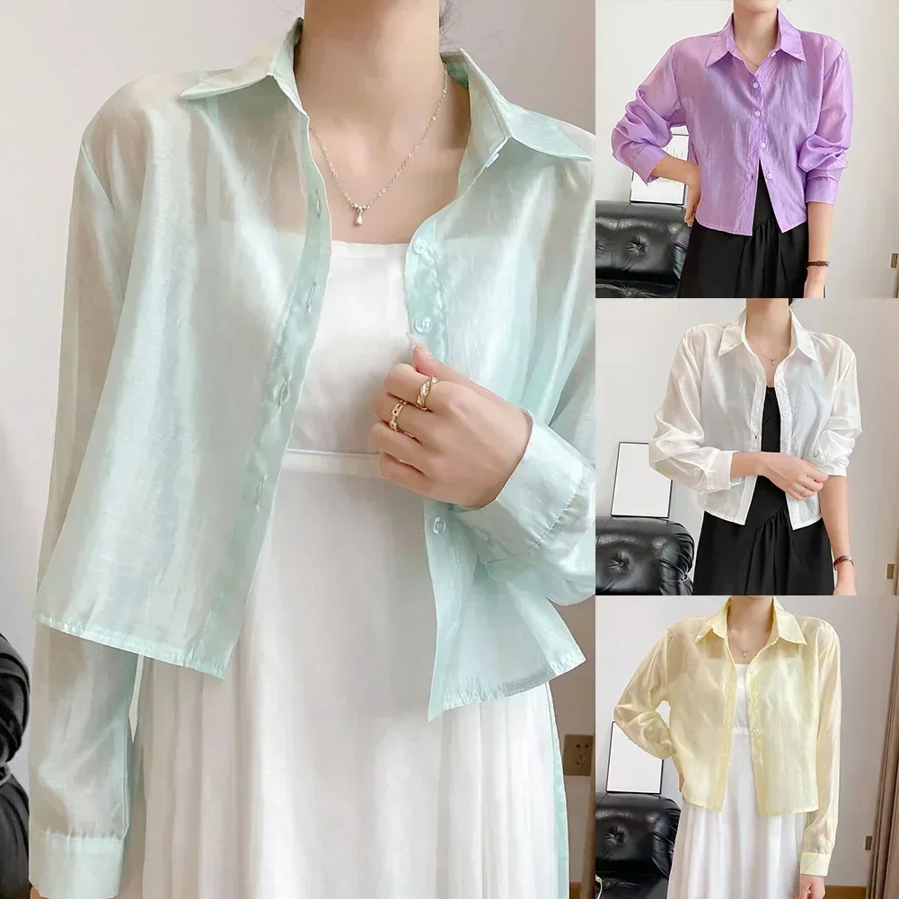 

Casual Back Tie Shirt Thin Long Sleeve Top Long Sleeve Casual Wear Versatile Summer Shirt All Seasons Long Sleeve