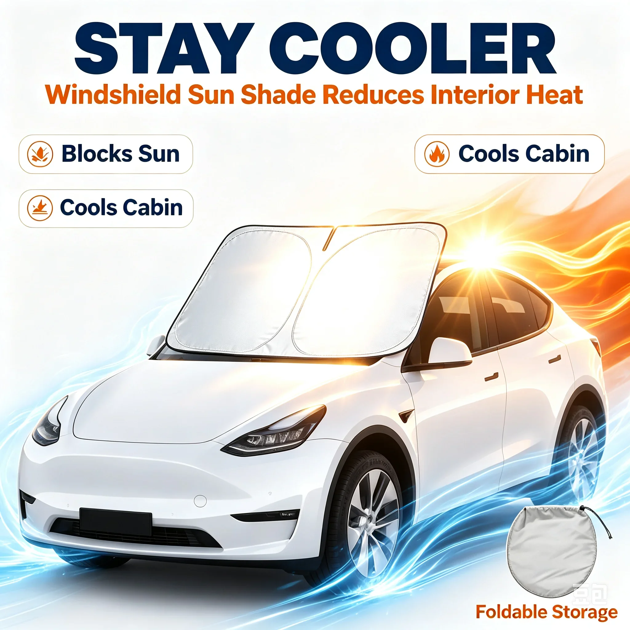 Windshield Sun Shade Cover Car Front Window Visor Folding Auto UV Protection Sunshade Summer Styling Accessories