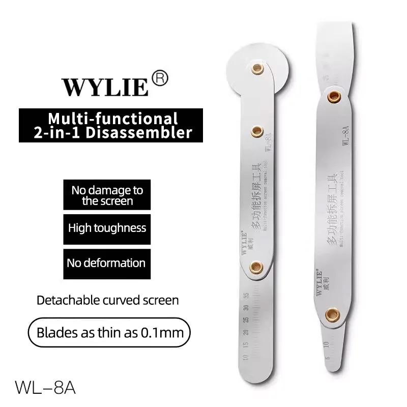 Wylie-多機能脱毛ツール,WL-8A, 2 in 1,スクリーンへの損傷なし,高硬度,変形