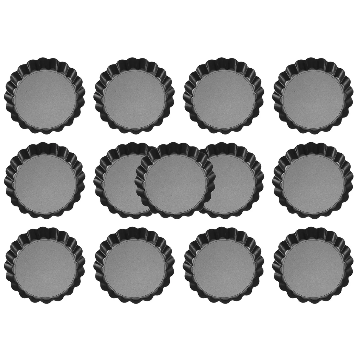 13 Pcs Egg Tart Molds, 3inch Mini Tart Pans Removable Bottom, Cupcake Cake Muffin Mold Tin Pan Baking Tool