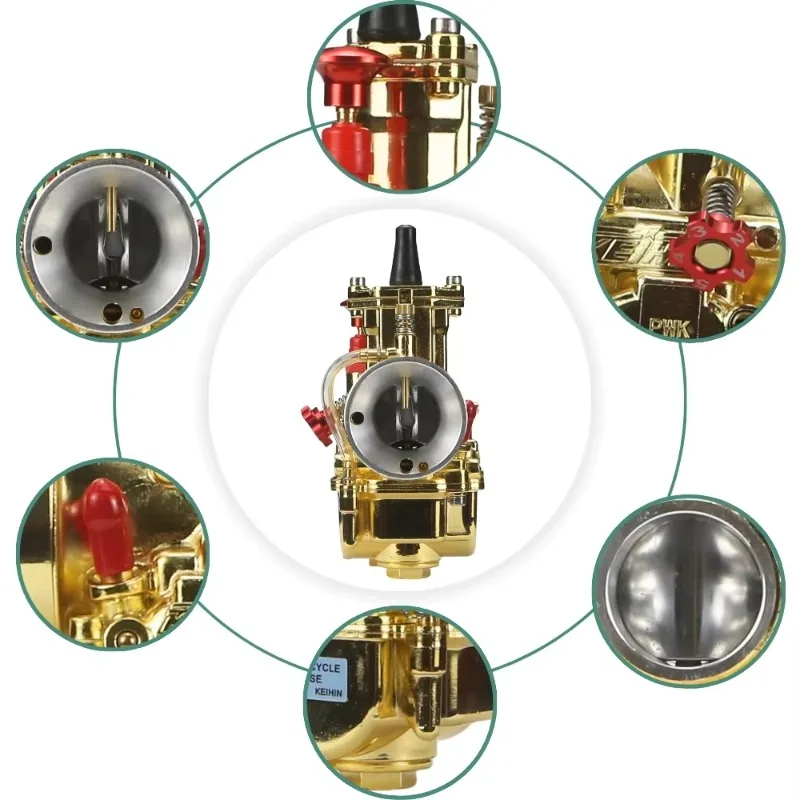 

Gold Kei Hin 2T 4T 50-250CC PWK 28 30 32 34mm ATV UTV Koso Oko Hon Da Mi Kuni Ya Maha Motorcycle Carburetor