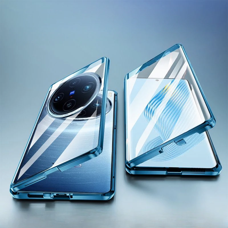 

Двустороннее зеркальное стекло для Vivo X100 X100Pro, Магнитный чехол с полной защитой на 360 °, защитный чехол с защитой от падения