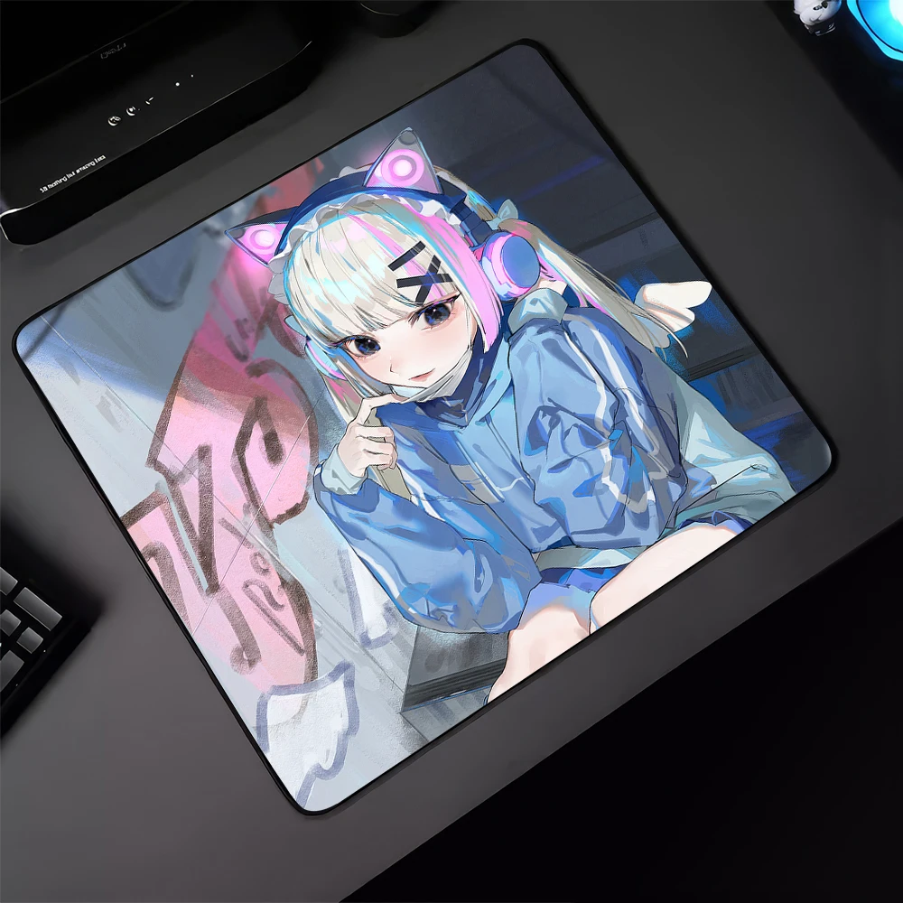 Balance Mouse Pad Gamer Kawaii Anime Girl Mousepad Ultrafine Surface Gaming Mouse Mat Laptop E-Sports Desk Mat Office Table Mats