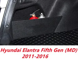 For Hyundai Elantra MD 2011-2016 Car Accessories Flannel Trunk Side Storage Organizer Board Partitions Plate Tail Shield Plank