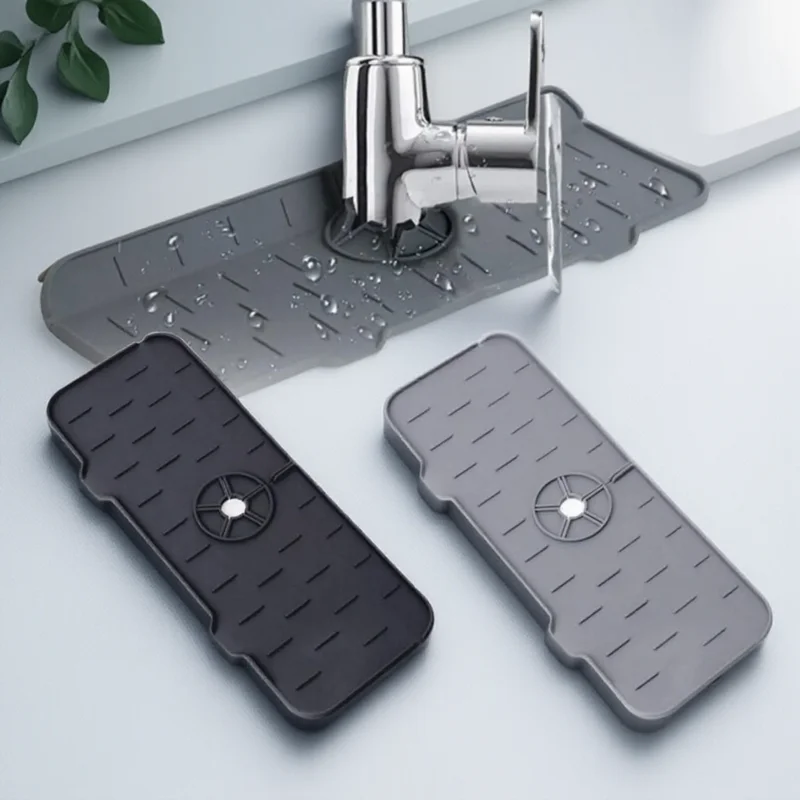 

Силиконовый коврик-поддон для защиты от брызг умывальника и смесителя, впитывающий влагу, для кухни, ванной комнаты, автодома