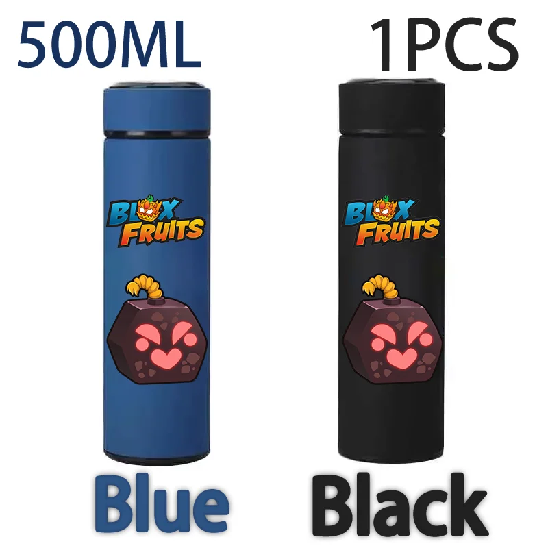 550 مللي Blox الفواكه معركة لعبة أسود أزرق ماتي كوب زجاجة فواكه شيطان Blox الفواكه كوب ماء الأطفال والكبار شرب كوب ماء